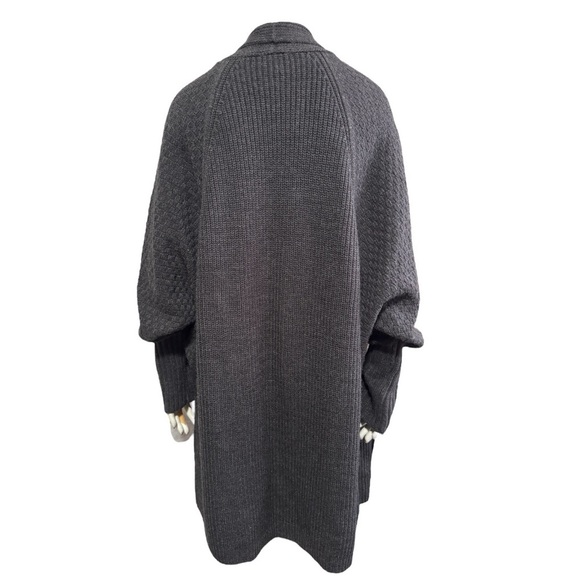STYLE & CO gray oversized cardigan dolman shawl collar long knit duster size XL - Picture 6 of 12